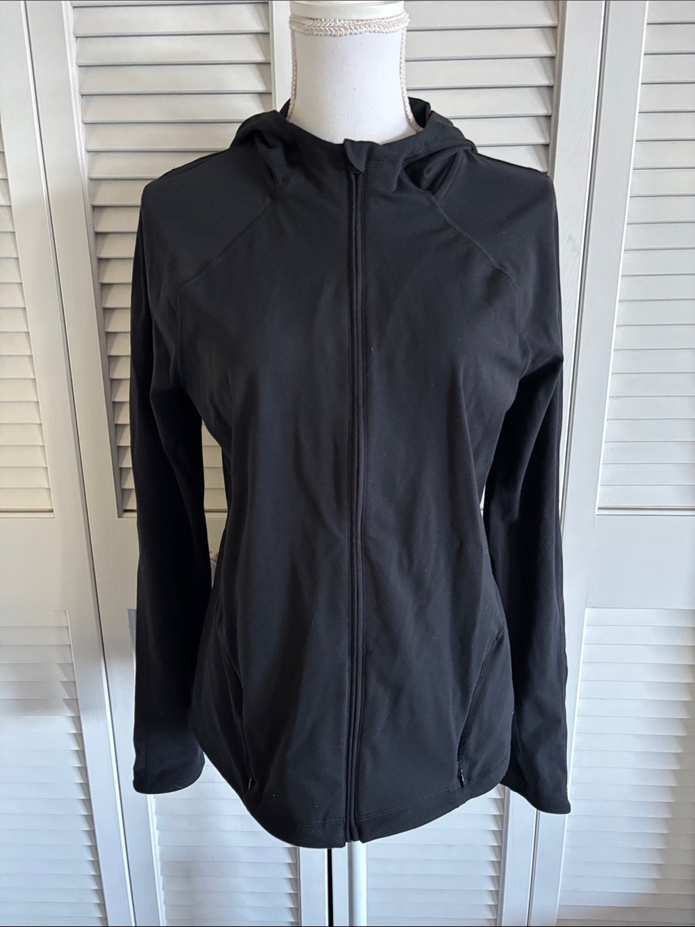 Sweaty Betty Super Soft Workout Zip Through Hoodie Jacket SB6555 Black Size 12
